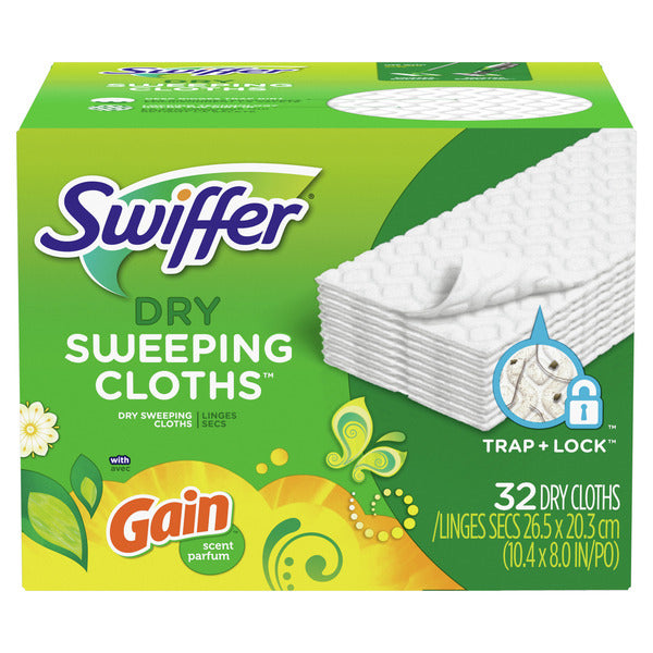 Swiffer Dry Sweeping Cloth Refills, With Gain Scent