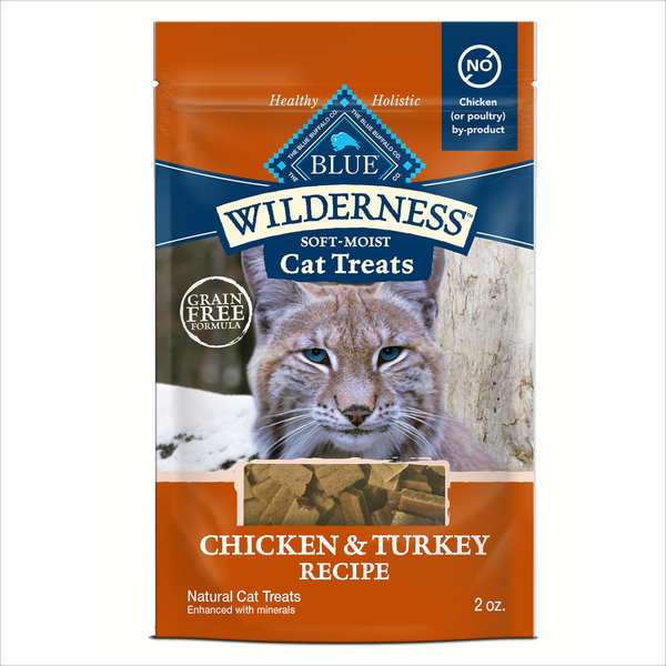 Blue Buffalo Wilderness Grain Free Soft-Moist Cat Treats, Chicken & Turkey