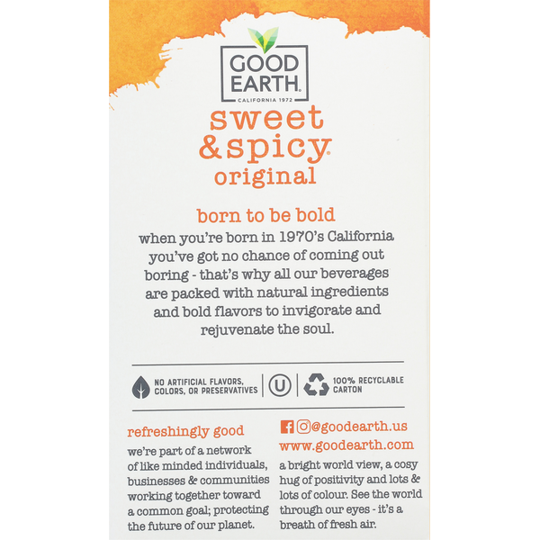 Good Earth Herbal & Black Tea, Original, Tea Bags