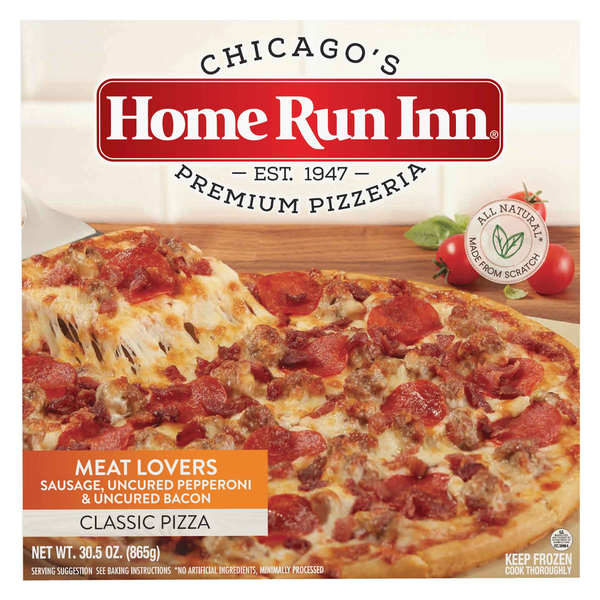 Home Run Inn Family Size Classic Frozen Meat Lovers Three Meat Pizza