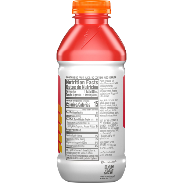 Gatorlyte Electrolyte Beverage, Zero Sugar, Fruit Punch