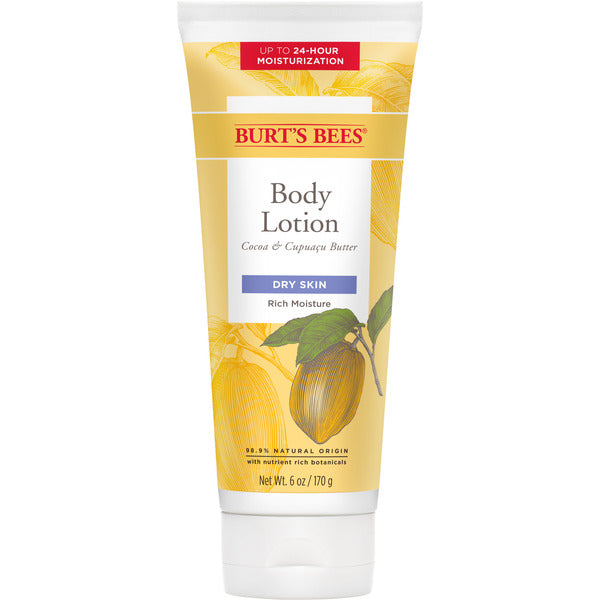 Burt's Bees Butter Body Lotion for Dry Skin with Cocoa & Cupuaçu