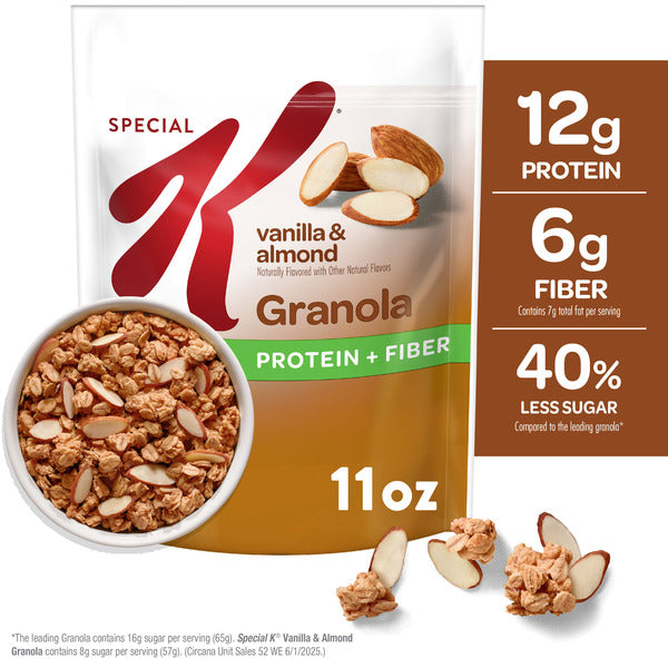 Kellogg’s Special K Granola, Protein Granola, Fiber Snacks, Vanilla and Almond,  Bag (1 Bag)
