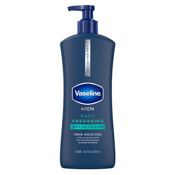 Vaseline Fast Absorbing 3-in-1 Face Hands & Body Lotion For Men