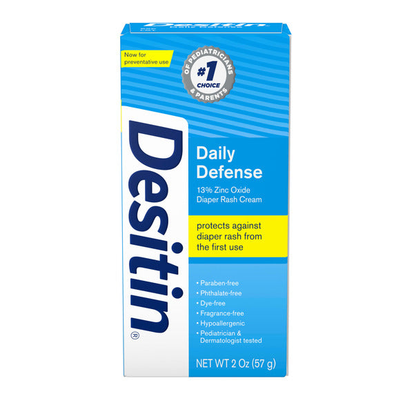 DESITIN Daily Defense Baby Diaper Rash Cream, Travel Size, 2 oz