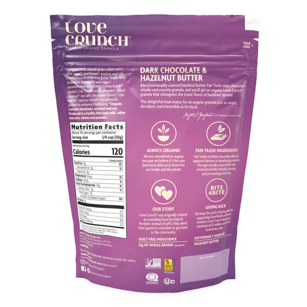 Love Crunch Dark Chocolate & Hazelnut Butter Granola