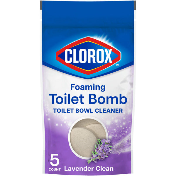 Clorox Foaming Toilet Bomb Toilet Bowl Cleaner, Bleach Free, Lavender Clean