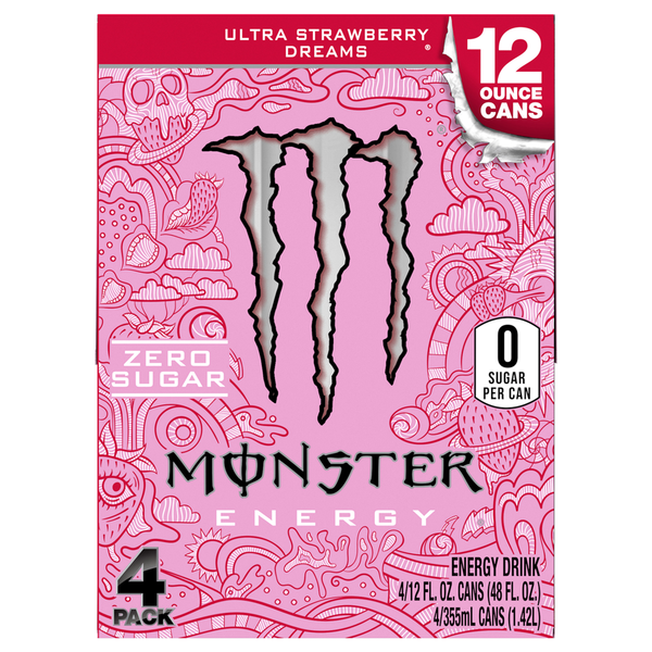 Monster Zero Sugar Ultra Strawberry Dreams Energy Drink
