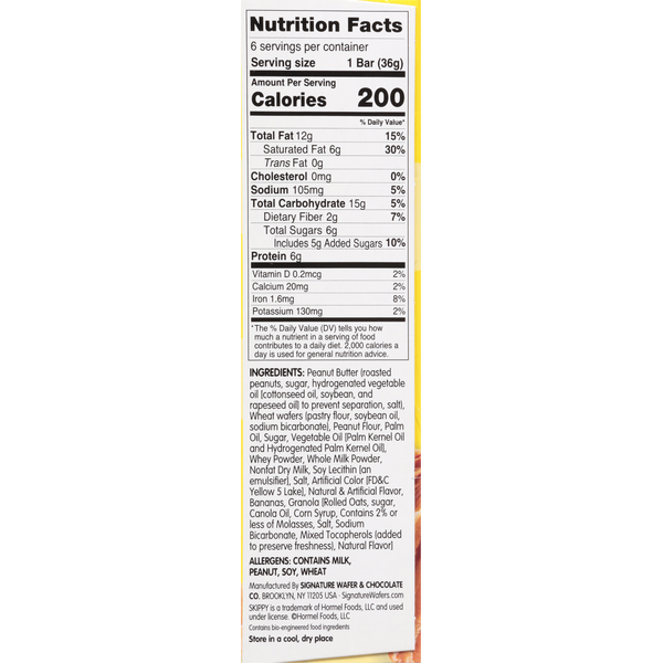 SKIPPY Wafer Bars, Creamy, Real Fruit & Oats