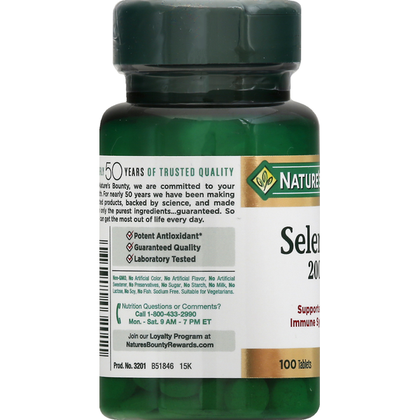Nature's Bounty Selenium, 200 mcg, Tablets