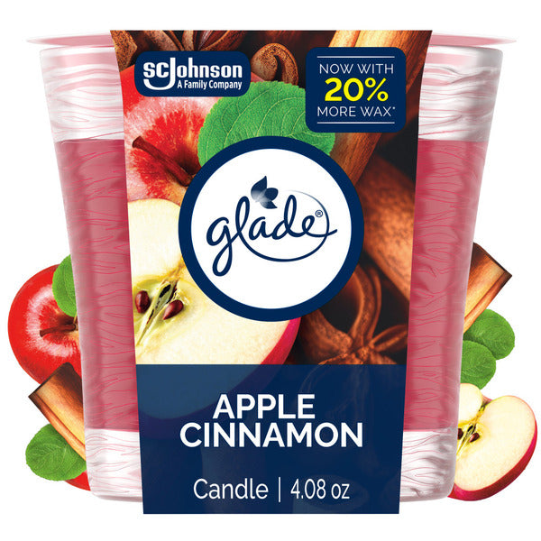 Glade Single Wick Candle, Apple Cinnamon