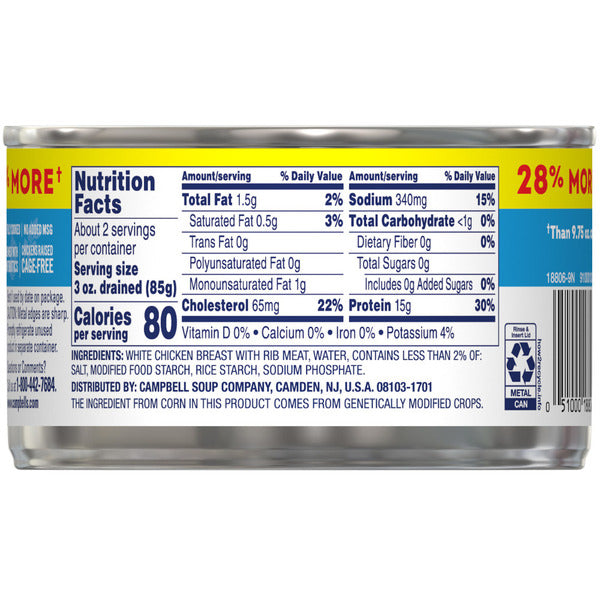 Swanson's White Premium Chunk Canned Chicken Breast in Water