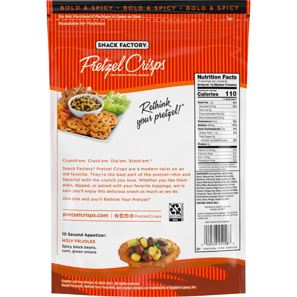 Snack Factory  Buffalo Wing Pretzel Crisps