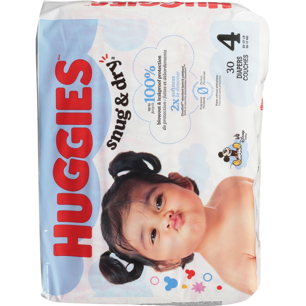 Huggies Snug & Dry Size 4 Diapers (22-37 lb)