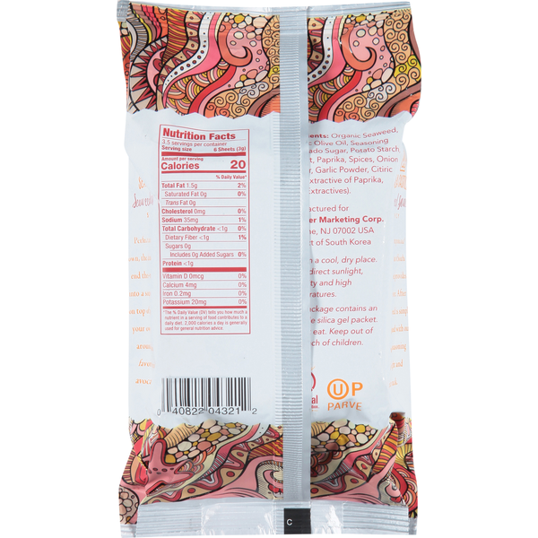 Sea Castle Seaweed Snacks, Spicy, Roasted