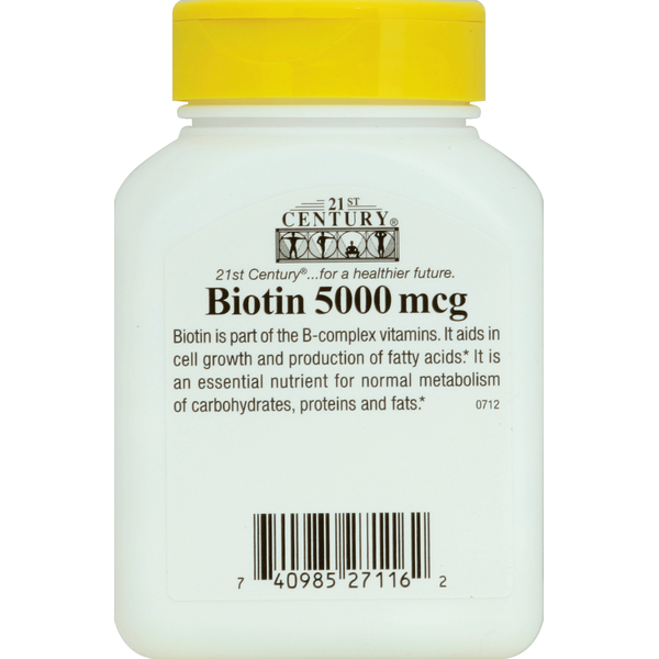 21ST Century Biotin, Super Potency, 5000 mcg, Capsules