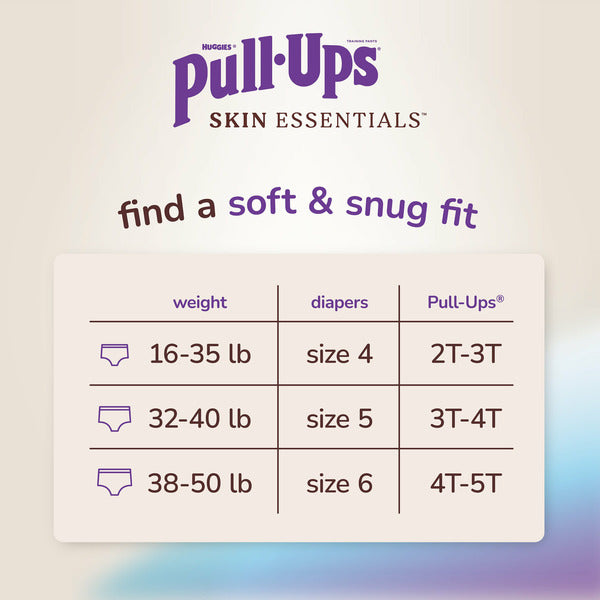 Pull-Ups Boys' Skin Essentials Potty Training Pants, 4T-5T (38-50 lbs), 14 Count