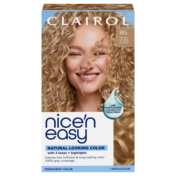 Nice’n Easy Medium Golden Blonde 8G Permanent Hair Color
