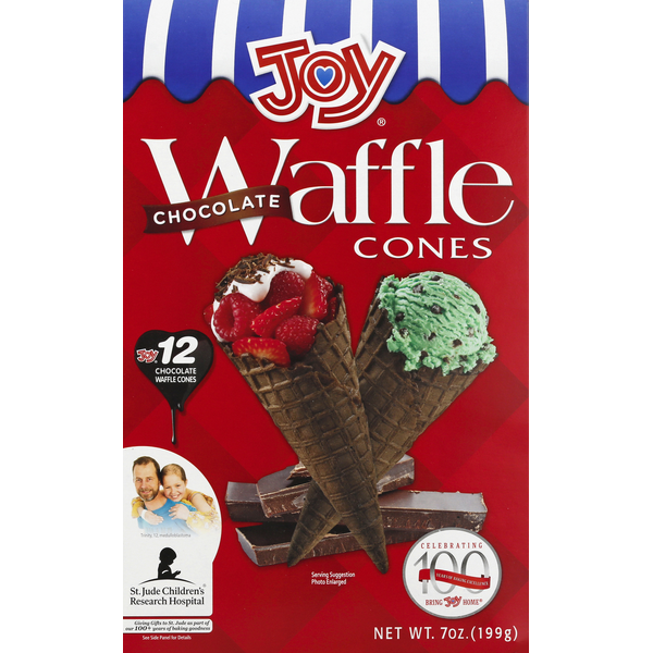 Joy Waffle Cones, Chocolate
