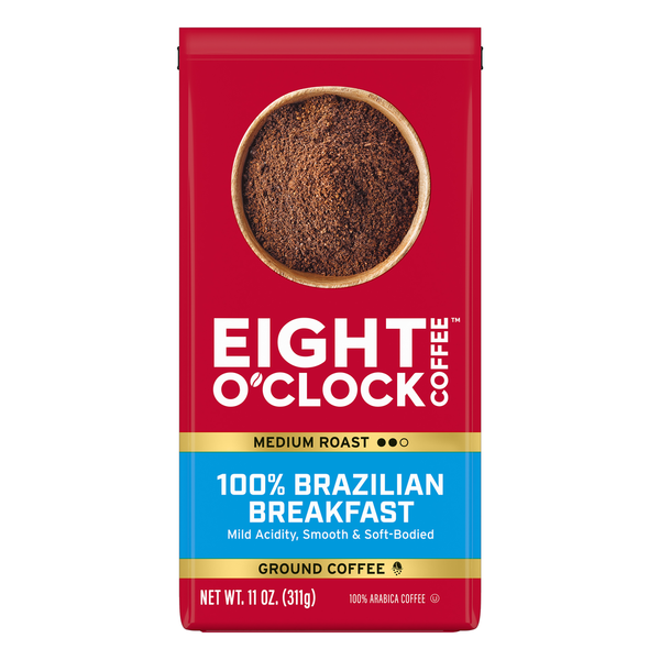 Eight O’Clock Medium Roast Ground 100% Brazilian Breakfast Coffee