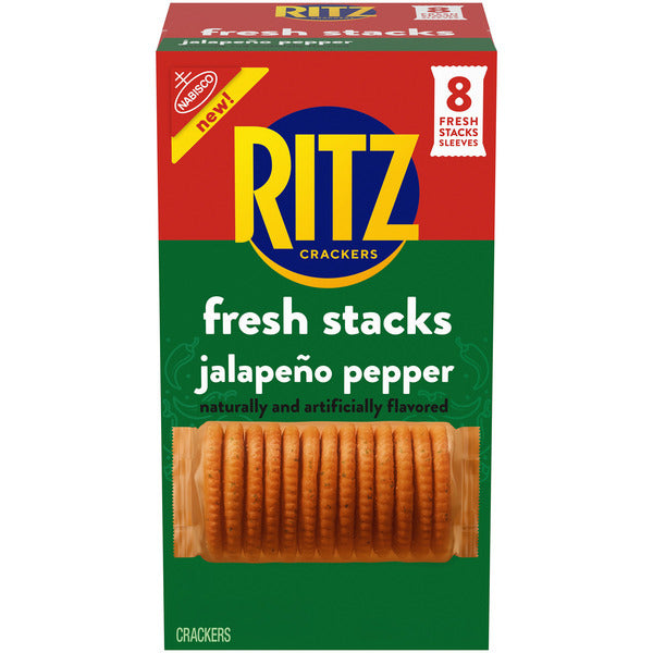 Ritz Fresh Stacks Jalapeno Pepper Crackers, Travel Snacks, Multi Snack Packs 11.8 oz