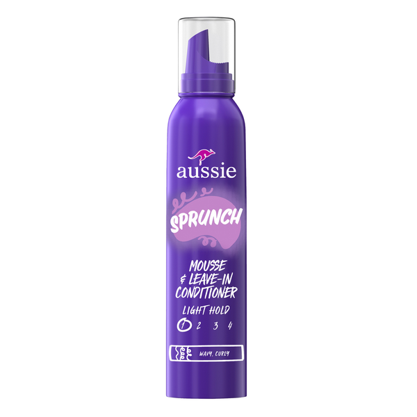 Aussie Sprunch Mousse & Leave-In Conditioner for Curly & Wavy Hair