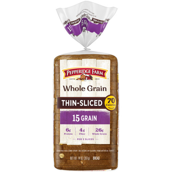 Pepperidge Farm Thin-Sliced 15 Grain Bread