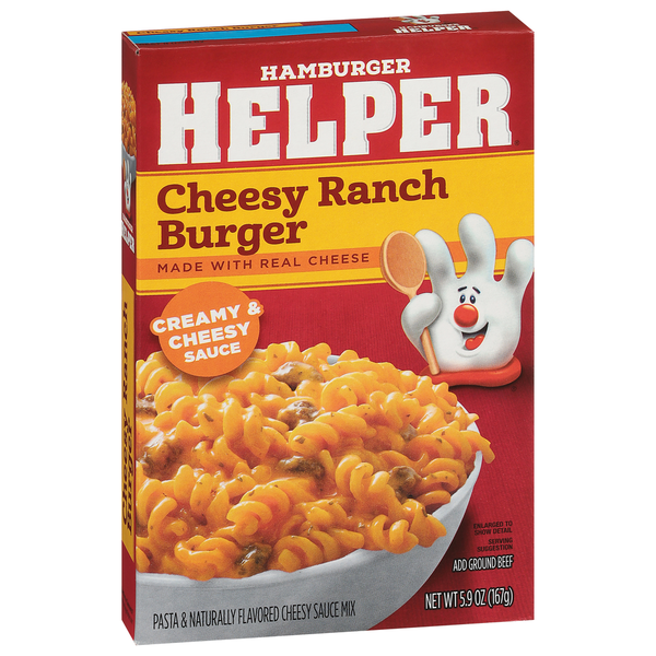 Hamburger Helper Cheesy Ranch Burger, Creamy & Cheesy Sauce