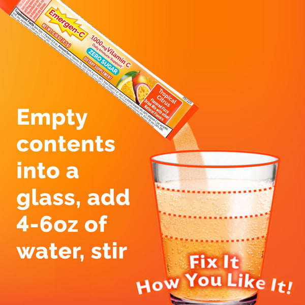 Emergen-C Zero Sugar Immune Support Powder