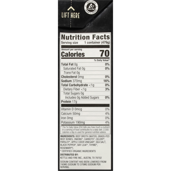 Kettle & Fire Reduced Sodium Classic Beef Bone Broth