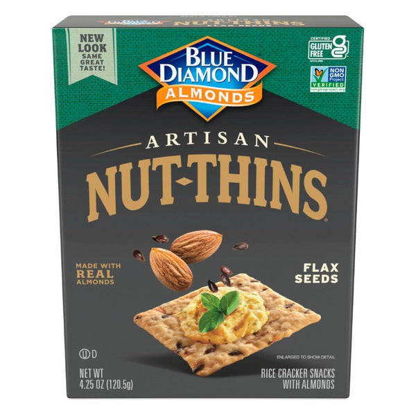 Blue Diamond Artisan  Crackers, Flax Seed