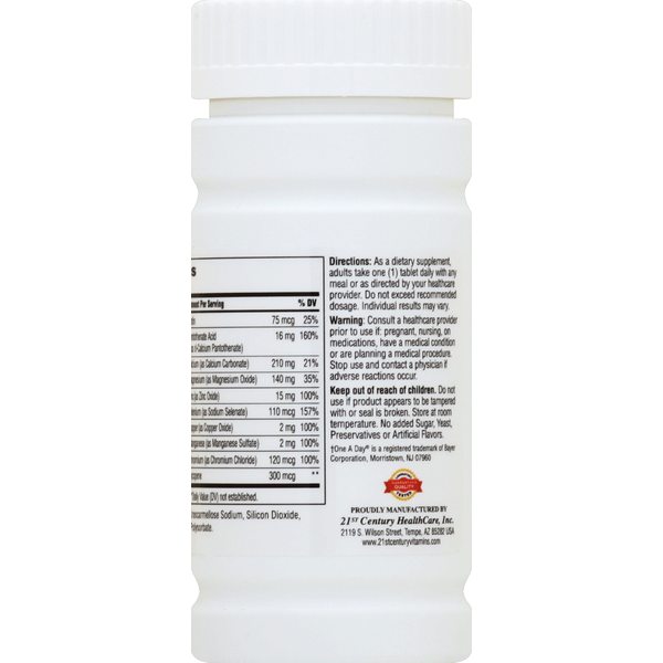 21ST Century One Daily, Men's Health, Tablets