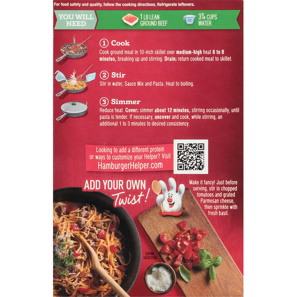 Hamburger Helper Spaghetti, Robust Tomato & Herb Flavor
