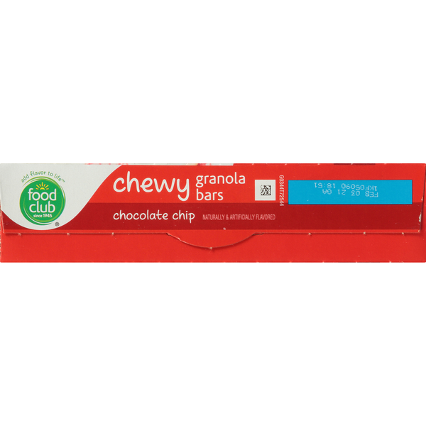 Food Club Chocolate Chip Chewy Granola Bars