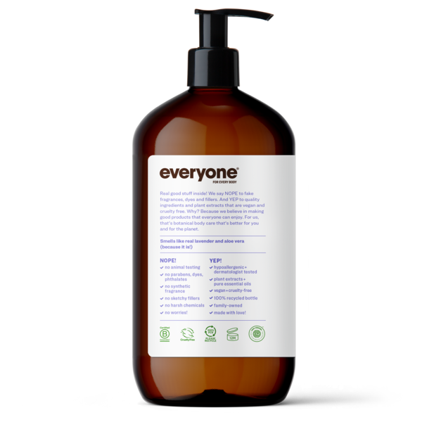Everyone Lavender + Aloe 3 in 1 Soap
