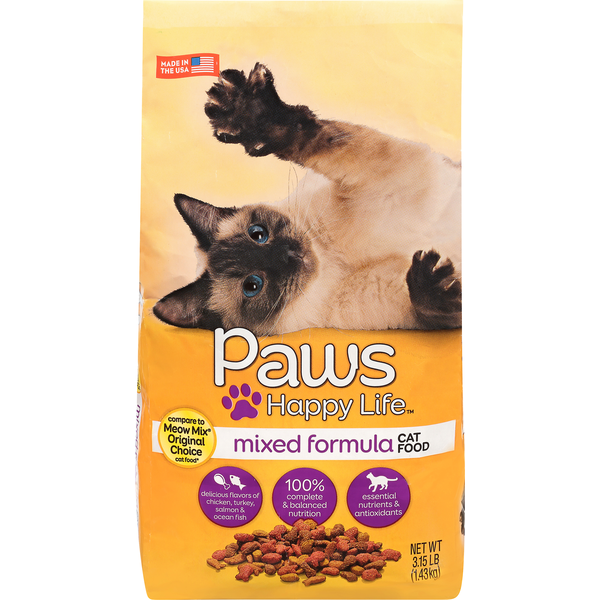 Paws Happy Life Cat Food, Mixed Formula