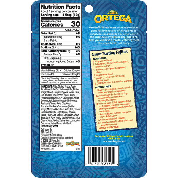 Ortega Fajita Skillet Sauce