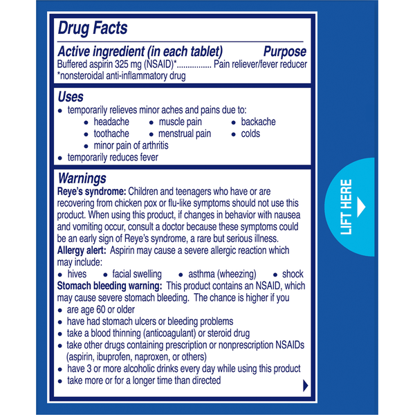 Alka-Seltzer Pain Reliever/Fever Reducer, Effervescent Tablets, Original Flavor