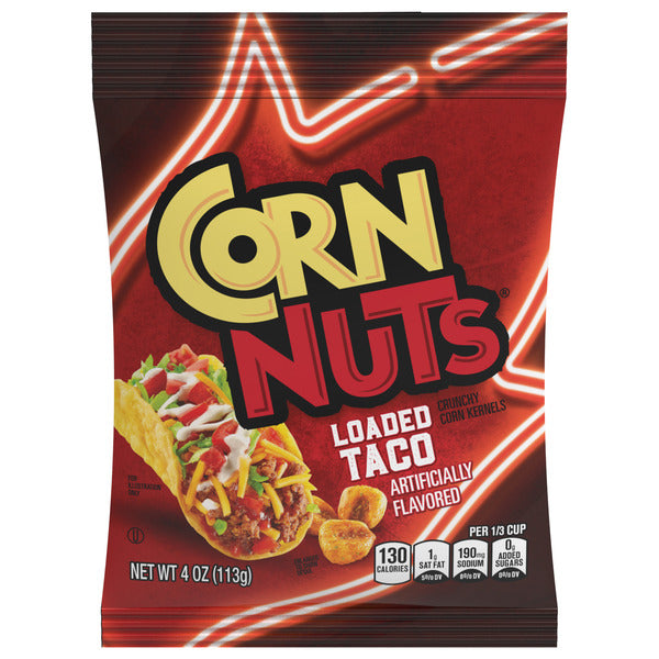 CORN NUTS Loaded Taco Crunchy Corn Kernels, 4 OZ
