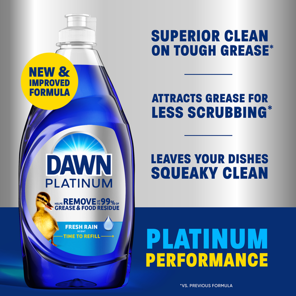 Dawn Platinum Dish Soap Bleach Alternative Clean Lemon