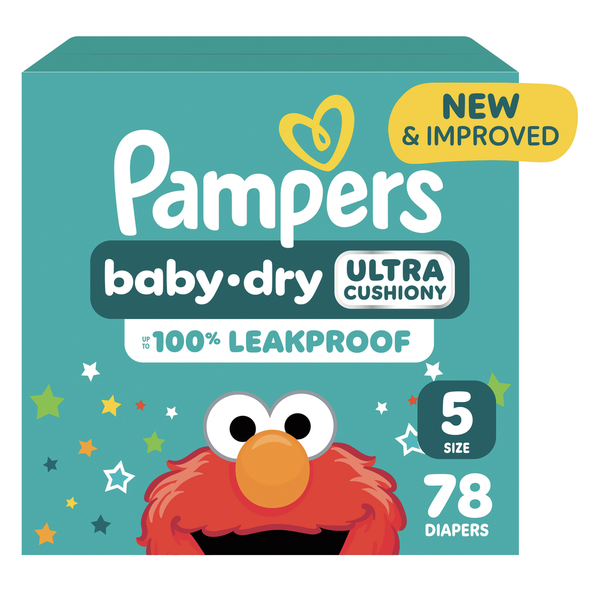 Pampers Baby Dry Diapers, Size 5, 78 Count