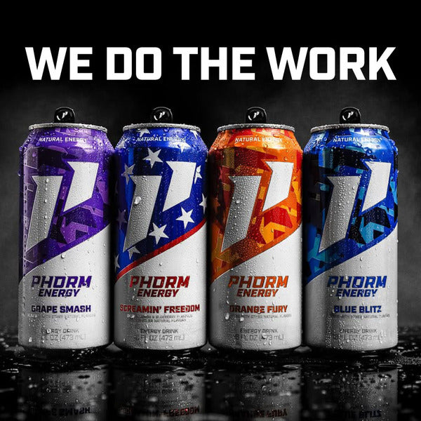 Phorm Energy , Grape Smash, 1 Single 16 Fl Oz Can, 200Mg Natural Caffeine From Green Tea