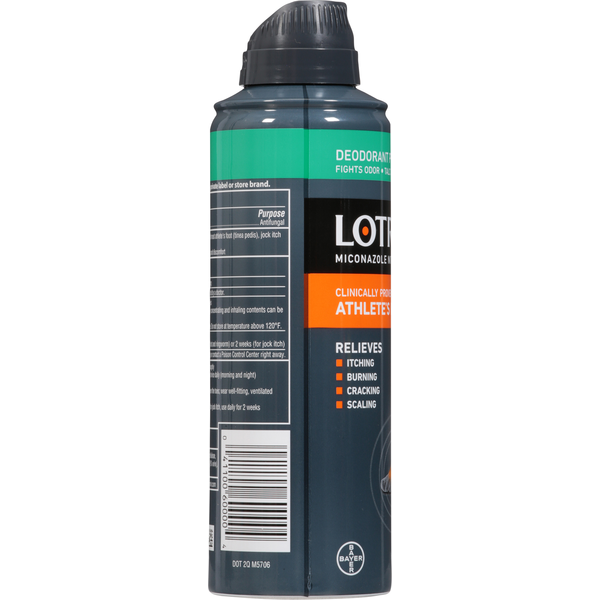 Lotrimin Deodorant Powder Spray, Miconazole Nitrate Antifungal, Athlete's Foot,