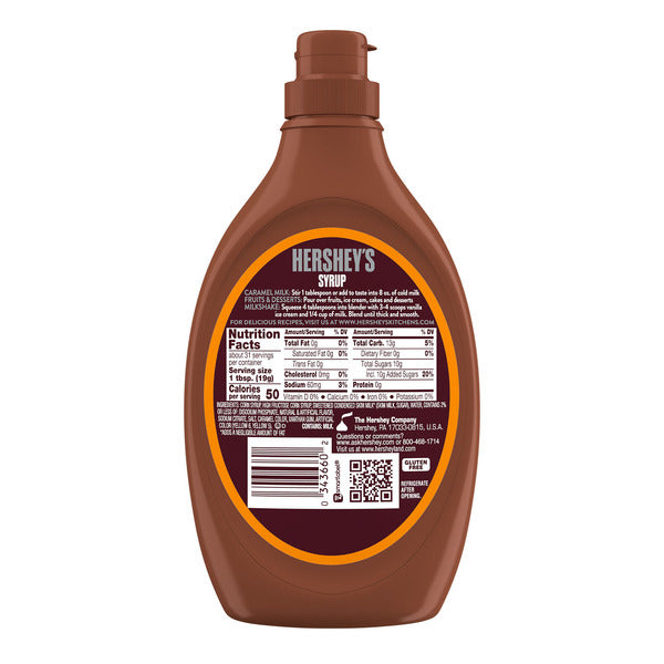 Hershey's Caramel Flavored Syrup Bottle, 22 oz