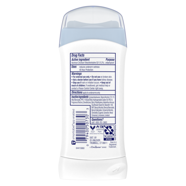 Dove Antiperspirant Deodorant Stick Original Clean