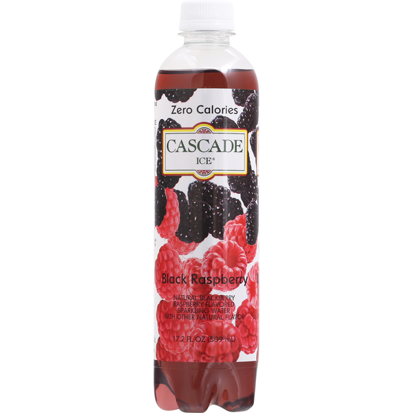 Cascade Ice Sparkling Water, Zero Calories, Black Raspberry