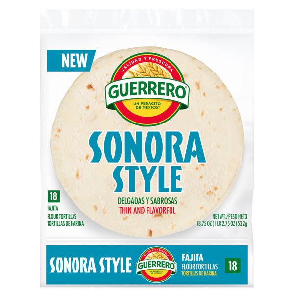 Guerrero Sonora Style Flour Tortillas, Fajita Size, 18 Count