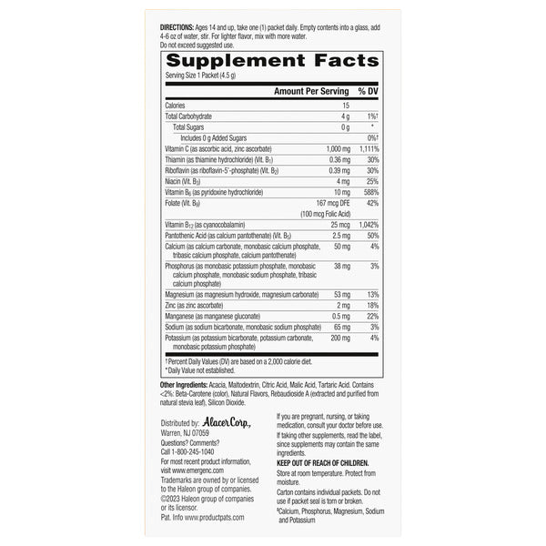 Emergen-C Zero Sugar Immune Support Powder