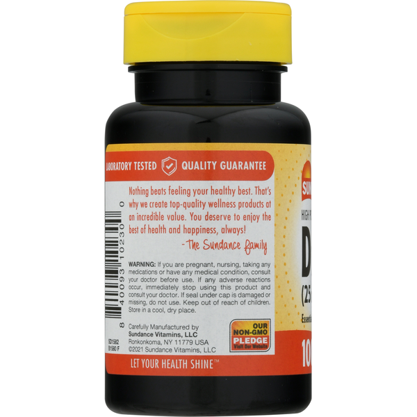 Sundance Vitamins Vitamin D3, High Potency, 1000 IU, Quick Release Softgels