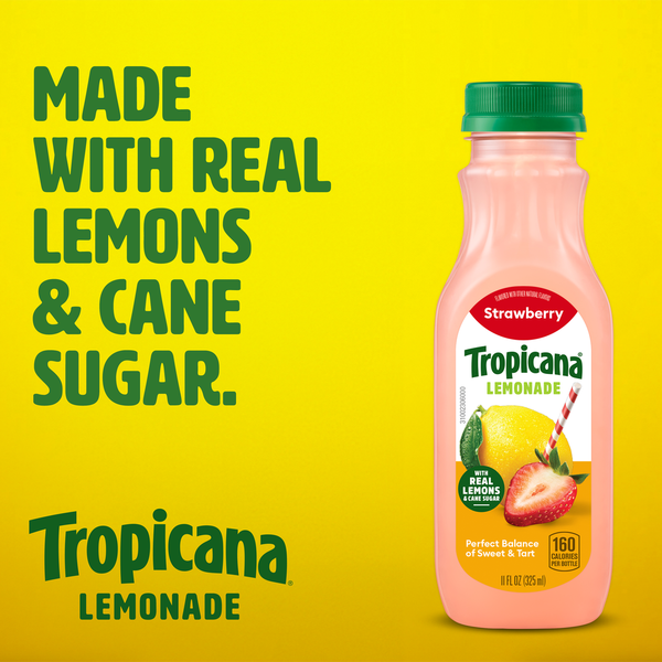 Tropicana Strawberry Lemonade, Made with Real Lemons